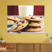 Koekjes & Melk Canvas Afdruk (Insitu (Woonkamer))