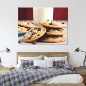 Koekjes & Melk Canvas Afdruk (Insitu (Slaapkamer))