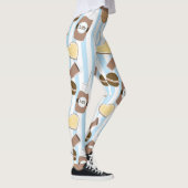 Koekjes & Melkblauw Gestreept patroon Leggings (Rechts)