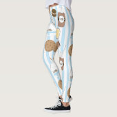 Koekjes & Melkblauw Gestreept patroon Leggings (Links)