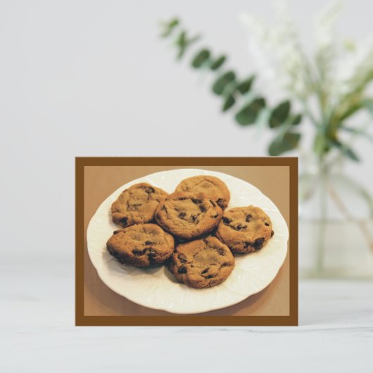 koekjes met chocolade-chips briefkaart (Staand voorkant)