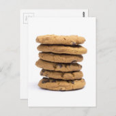 koekjes met een gestapelde heerlijke chocoladechip briefkaart (Voorkant / Achterkant)