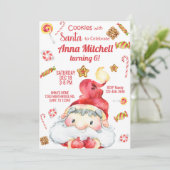 Koekjes met kerstuitnodiging voor kerstmis. kaart (Staand voorkant)