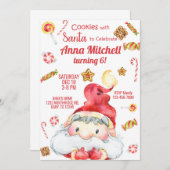 Koekjes met kerstuitnodiging voor kerstmis. kaart (Voorkant / Achterkant)