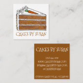 koekjes met rotskaart, decorator, plakkergebak vierkante visitekaartje (Voorkant / Achterkant)