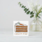 koekjes met rotskaart, decorator, plakkergebak vierkante visitekaartje (Staand voorkant)