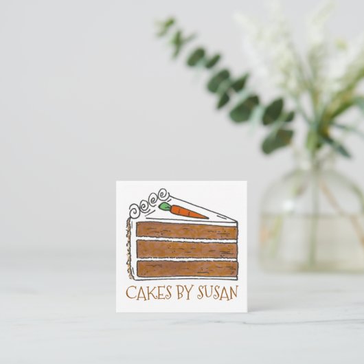 koekjes met rotskaart, decorator, plakkergebak vierkante visitekaartje (Staand voorkant)