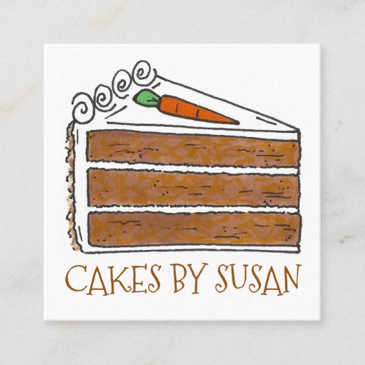 koekjes met rotskaart, decorator, plakkergebak vierkante visitekaartje (Voorkant)