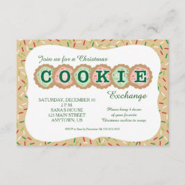 Koekjes met Sprinkles kerstkoekjes Exchange RSVP Kaartje