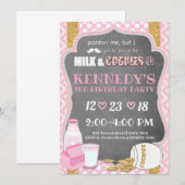 Koekjes N Milk Invitation Kaart (Voorkant / Achterkant)