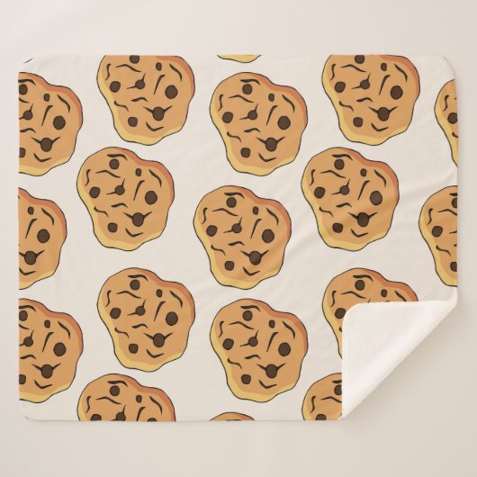 koekjes naadloos patroon. hand getrokken illus sherpa deken (Voorkant (horizontaal))