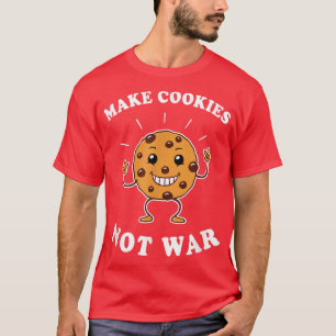 Koekjes niet oorlog maken - grappig bakken t-shirt