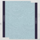 Koekjes | Ontvanger divider |  Blauwe Floral (Voorkant / Achterkant)