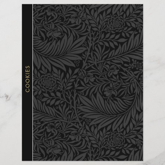 Koekjes | Ontvanger divider |  zwarte Floral (Achterkant)