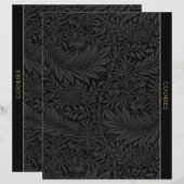 Koekjes | Ontvanger divider |  zwarte Floral (Voorkant / Achterkant)