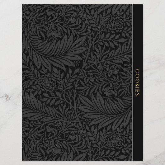 Koekjes | Ontvanger divider |  zwarte Floral (Voorkant)