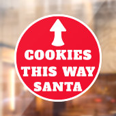 Koekjes op deze manier Kerstmis met Kerstmis rood Raamsticker (Vel 2)