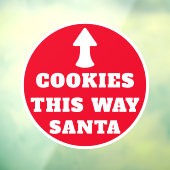 Koekjes op deze manier Kerstmis met Kerstmis rood Raamsticker (Vel 3)