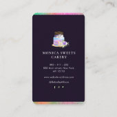 koekjes, op maat gesneden bakkersgebak visitekaartje (Achterkant)