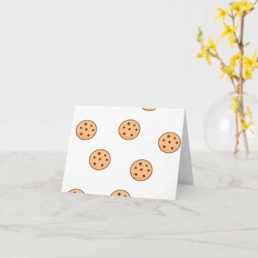 koekjes op wit kaart (Gele Bloem)