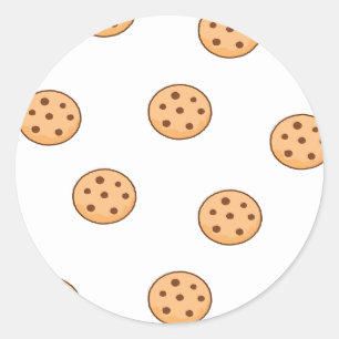 koekjes op wit ronde sticker