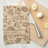  koekjes patroon gepersonaliseerde naam keuken theedoek (Quarter Fold)