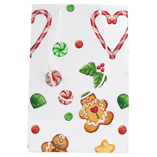 Koekjes, peppermint-harten, druppels medium cadeauzakje (Achterkant)