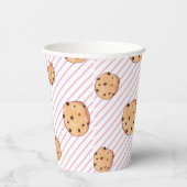 Koekjes Roze strepen Birthday Party Papieren Bekers (Rechts)