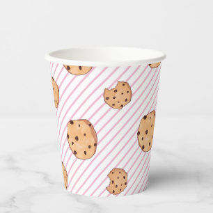 Koekjes Roze strepen Birthday Party Papieren Bekers