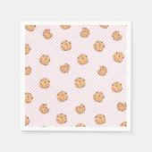 Koekjes Roze strepen Borden van papier Servet (Voorkant)