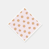 Koekjes Roze strepen Borden van papier Servet (Hoek)