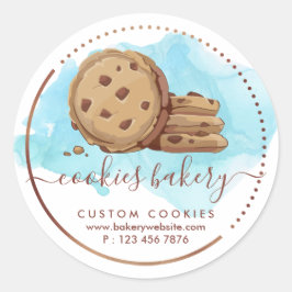 Koekjes Snoepjes Gebak Ombre Meisjesachtige Bakker Ronde Sticker