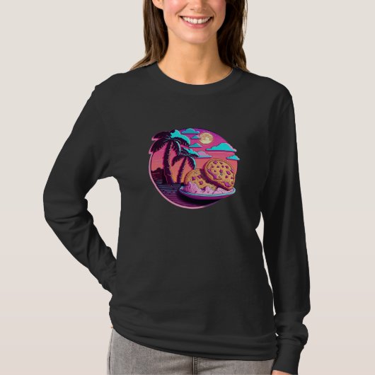 Koekjes Synthwave 80s Retrowave Esthetiek T-shirt (Voorkant)