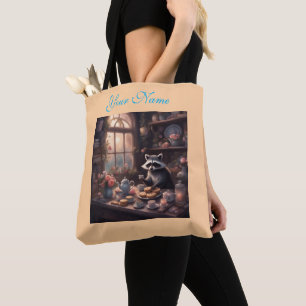 Koekjes Thee en Rozen Whimsical Wasbeer Tote Bag