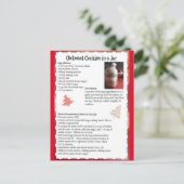 Koekjes van haver in een recept briefkaart (Staand voorkant)