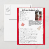 Koekjes van haver in een recept briefkaart (Voorkant / Achterkant)