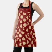 Koekjes van het brood met rode witte Stippen Schort (Insitu)