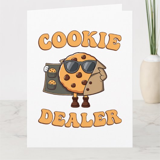 Koekjes verkoper Funny Bakken Bedankkaart (Voorkant)
