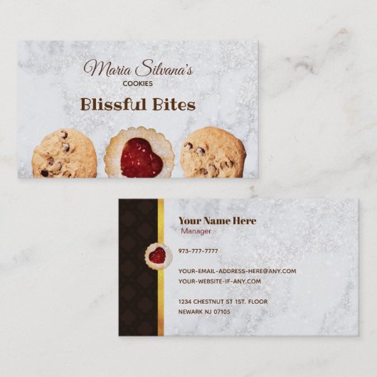 Koekjes Visitekaartjes (Voorkant / Achterkant)