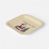 Koekjes voor de Kerstman Papieren Bordje (Gebogen)