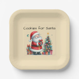 Koekjes voor de Kerstman Papieren Bordje