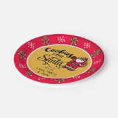 Koekjes voor de kerstman papieren bordje (Gekanteld)