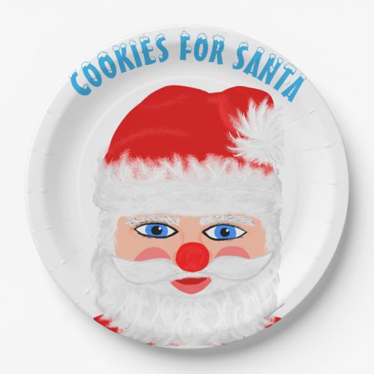 Koekjes voor de Kerstman Papieren Bordje (Voorkant)