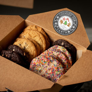 Koekjes voor de Kerstman Ronde Sticker