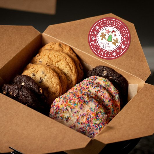 Koekjes voor de Kerstman Ronde Sticker