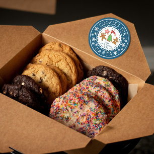 Koekjes voor de Kerstman Ronde Sticker