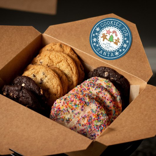 Koekjes voor de Kerstman Ronde Sticker