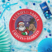 Koekjes voor de Kerstman, wortelrendier, gepersona Papieren Bordje (Feest)