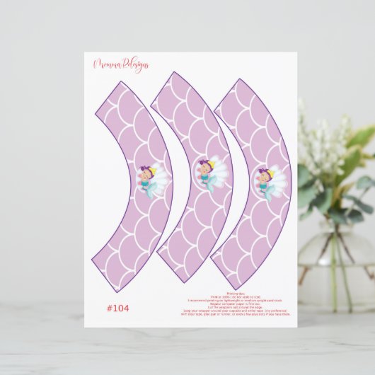 Koekjes voor de smaakstof, cupcake wrapper (Staand voorkant)