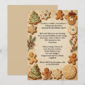Koekjes voor het kerstfeest kaart (Voorkant / Achterkant)
